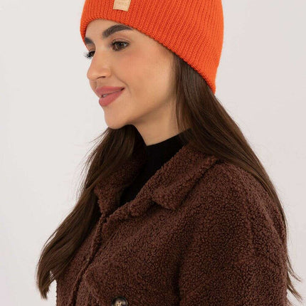 Pink Acrylic Beanie Hat With Discreet Front Patch Detail - Très Elite