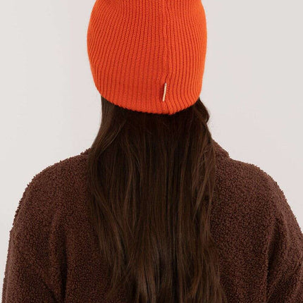 Pink Acrylic Beanie Hat With Discreet Front Patch Detail - Très Elite