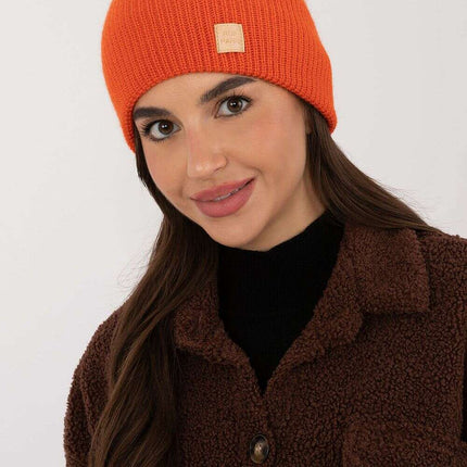 Pink Acrylic Beanie Hat With Discreet Front Patch Detail - Très Elite