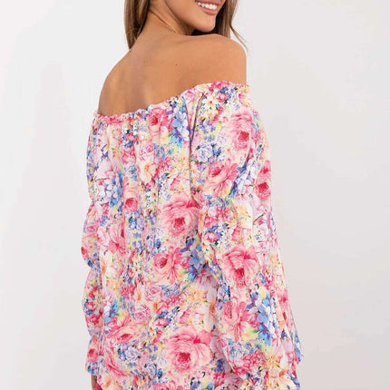 Pink Blouse Model 209166 Spanish Style Elegant Top Women - Très Elite