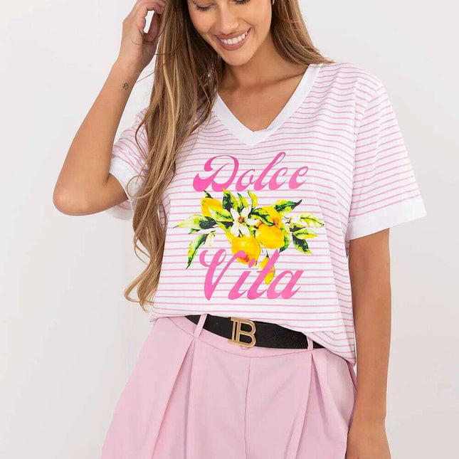 Pink Blouse Model 213266 Cotton Blend With Elastane