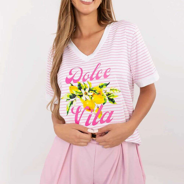 Pink Blouse Model 213266 Cotton Blend With Elastane