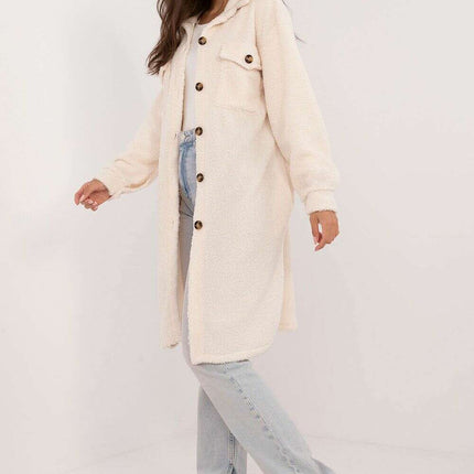 Pink Boucle Long Sleeve Shirt Model 200989 For Women - Très Elite