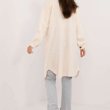Pink Boucle Long Sleeve Shirt Model 200989 For Women - Très Elite