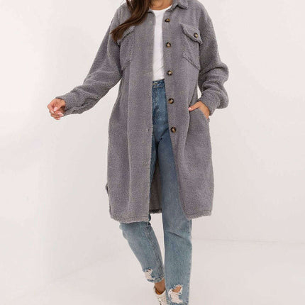 Pink Boucle Long Sleeve Shirt Model 200989 For Women - Très Elite