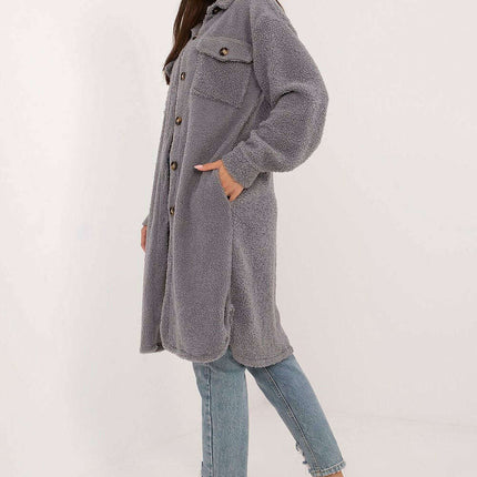 Pink Boucle Long Sleeve Shirt Model 200989 For Women - Très Elite