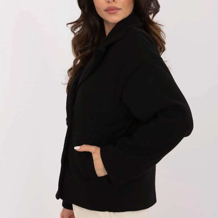 Pink Coat With Wide Lapels Polyester Elastane Blend 211294 - Très Elite