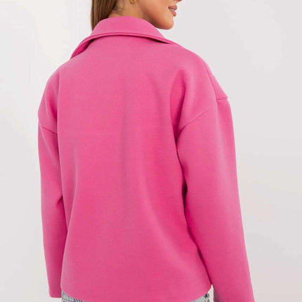 Pink Coat With Wide Lapels Polyester Elastane Blend 211294 - Très Elite