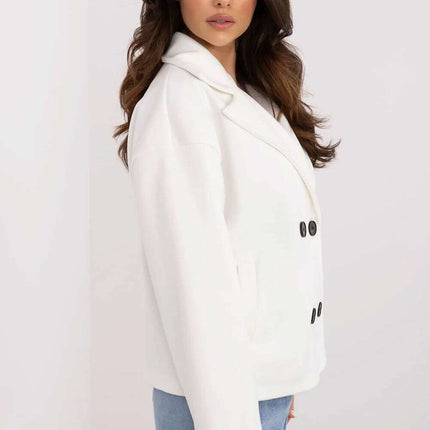 Pink Coat With Wide Lapels Polyester Elastane Blend 211294 - Très Elite
