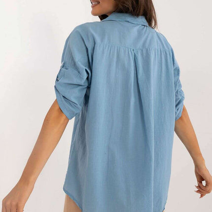 Pink Cotton Shirt Model 198940 For Women Casual Wear - Très Elite