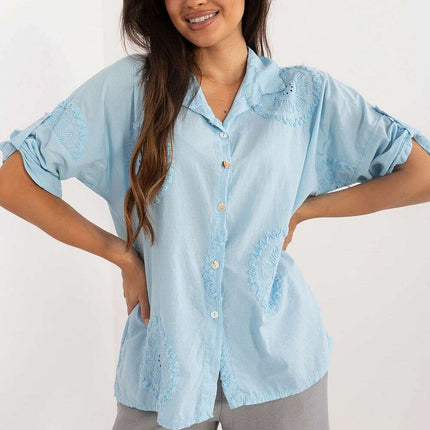 Pink Cotton Shirt Model 198940 For Women Casual Wear - Très Elite