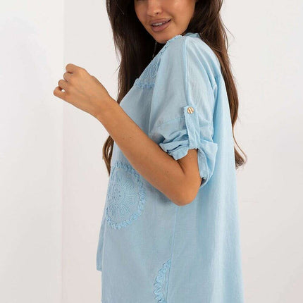 Pink Cotton Shirt Model 198940 For Women Casual Wear - Très Elite