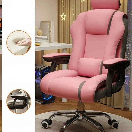 Pink Gaming Throne with Rolling Massage - Elevate Your Workspace!. Uncategorized pink-gaming-throne-with-rolling-massage-elevate-your-workspace Furniture›Home Office Furniture›Chairs & Stools›Computer Gaming Chairs