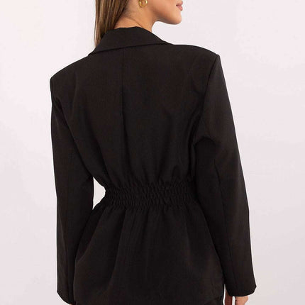 Pink Jacket 208707 Elegant Blazer With Padded Shoulders - Très Elite