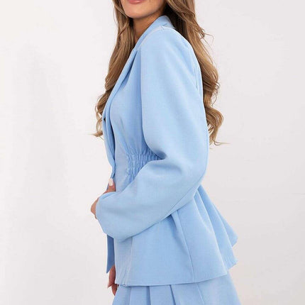 Pink Jacket 208707 Elegant Blazer With Padded Shoulders - Très Elite