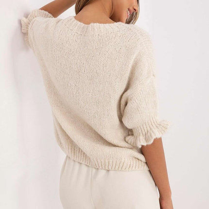 Pink Jumper 208515 Women Knit Sweater Soft Warm Blend - Très Elite