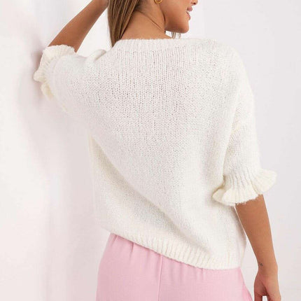 Pink Jumper 208515 Women Knit Sweater Soft Warm Blend - Très Elite