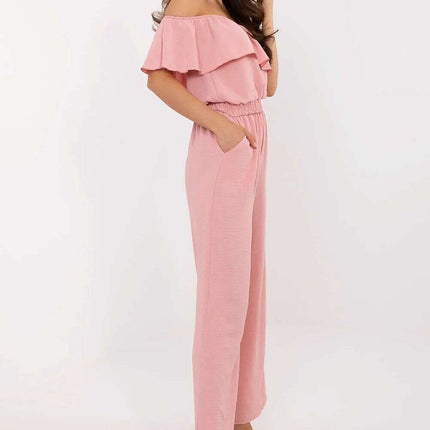 Pink Suit Jumpsuit Model 213052 With Refined Silhouette - Très Elite