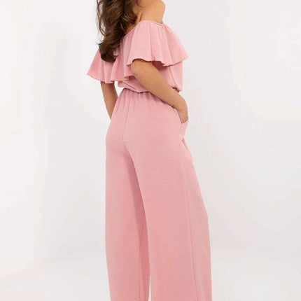 Pink Suit Jumpsuit Model 213052 With Refined Silhouette - Très Elite