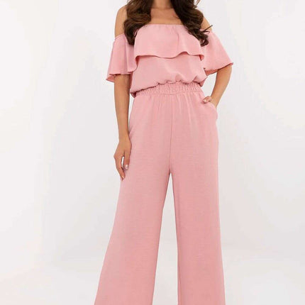 Pink Suit Jumpsuit Model 213052 With Refined Silhouette - Très Elite