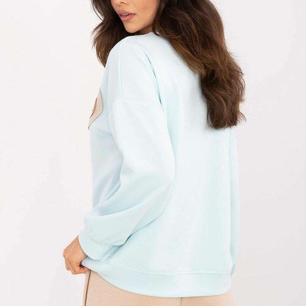 Pink Sweatshirt 206713 Women Casual Pullover Soft Knit - Très Elite