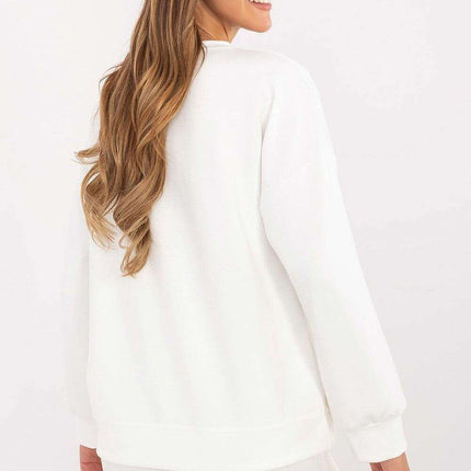 Pink Sweatshirt 206713 Women Casual Pullover Soft Knit - Très Elite