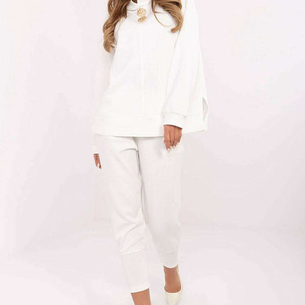 Pink Sweatshirt Model 207032 With Side Slits For Daily Wear - Très Elite