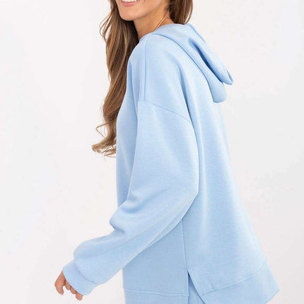 Pink Sweatshirt Model 207032 With Side Slits For Daily Wear - Très Elite