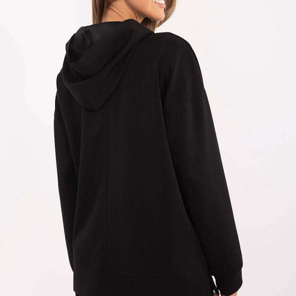 Pink Sweatshirt Model 207032 With Side Slits For Daily Wear - Très Elite