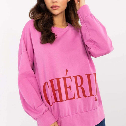 Pink Sweatshirt Model 207656 Cotton Spandex Blend Women - Très Elite