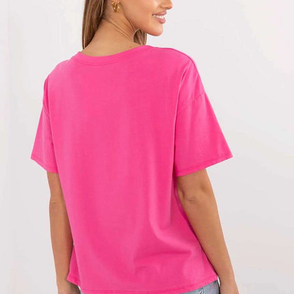 Pink T Shirt Model 213255 For Women Casual Comfort Wear - Très Elite