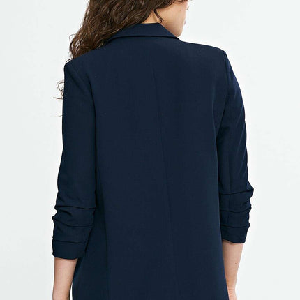 Pink Womens Blazer 210080 With Lapels No Fastening Loose Fit - Très Elite