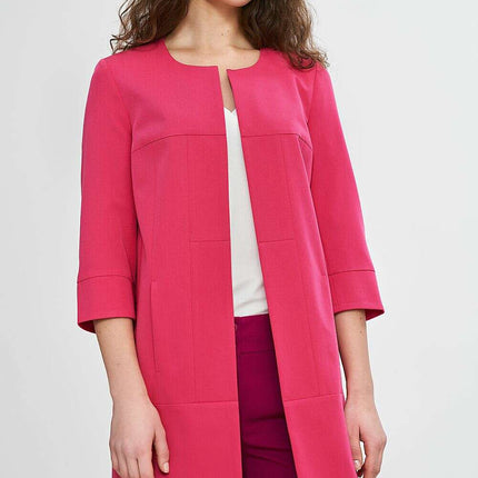 Pink Womens Blazer Jacket Model 211807 Three Quarter Sleeves - Très Elite