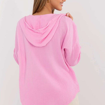 Pink Womens Shirt Model 213249 Light Soft Muslin Cotton - Très Elite