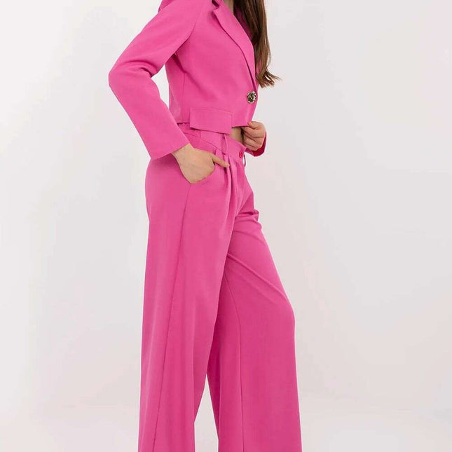 Pink Womens Two Piece Suit Set 212528 Blazer Trousers