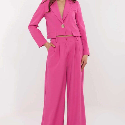 Pink Womens Two Piece Suit Set 212528 Blazer Trousers - Très Elite