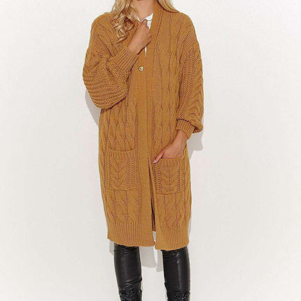 Plaid Elegance Cardigan with Gold Accents - Très Elite