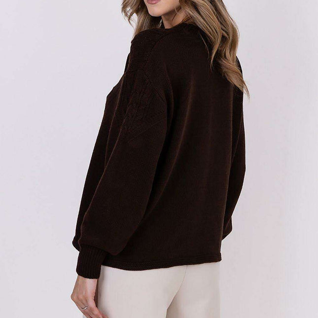 Plaid Elegance: Sporty Knit Sweater