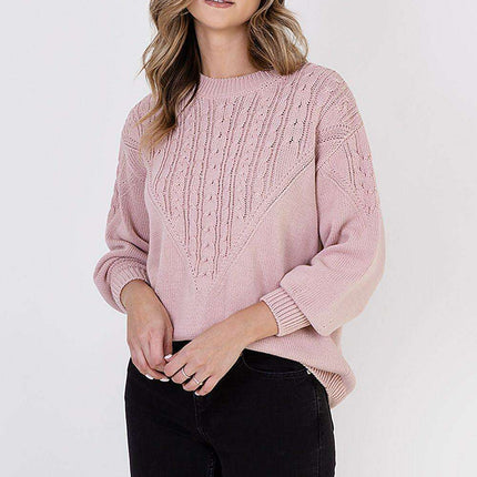 Plaid Elegance: Sporty Knit Sweater