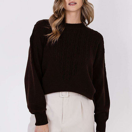 Plaid Elegance: Sporty Knit Sweater