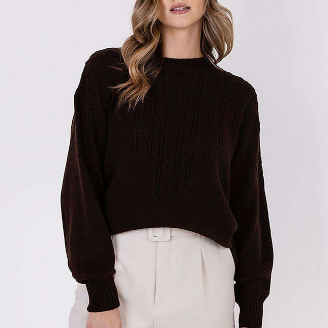 Plaid Elegance: Sporty Knit Sweater