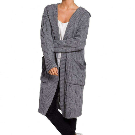 Plaid Hooded Warmth Cardigan - Très Elite