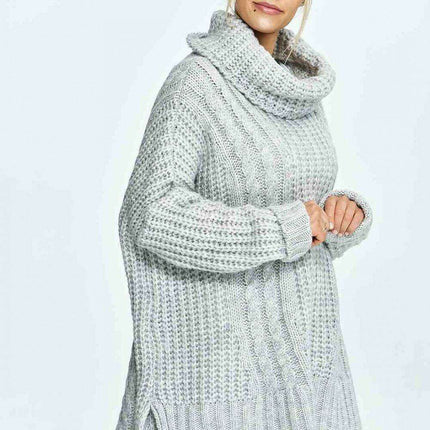 Plaid Knit Turtleneck Jumper for Cozy Winter Style - Très Elite