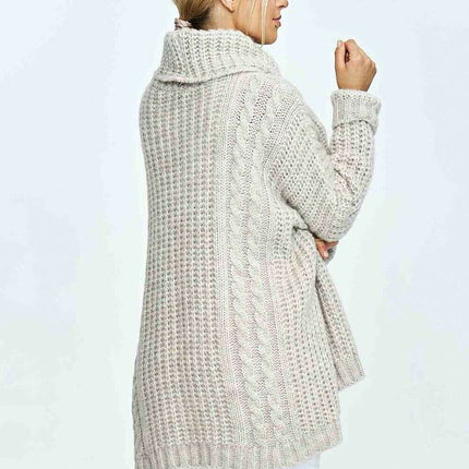 Plaid Knit Turtleneck Jumper for Cozy Winter Style - Très Elite