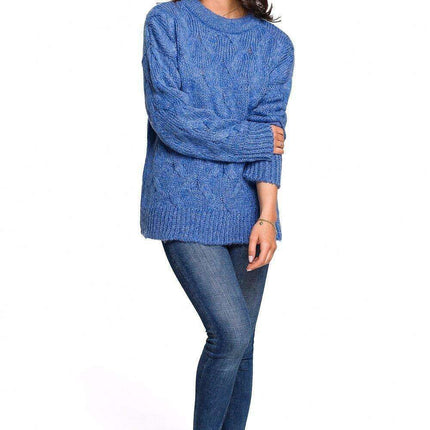 Plaid Over-the-Shoulder Knit Sweater for Cozy Winter Days - Très Elite