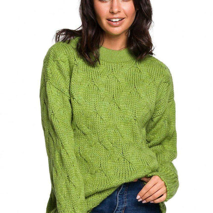 Plaid Over-the-Shoulder Knit Sweater for Cozy Winter Days - Très Elite