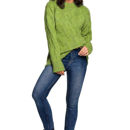 Plaid Over-the-Shoulder Knit Sweater for Cozy Winter Days - Très Elite