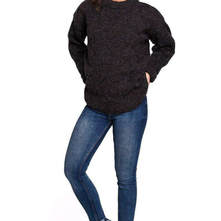Plaid Over-the-Shoulder Knit Sweater for Cozy Winter Days - Très Elite