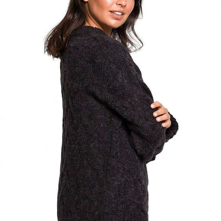 Plaid Over-the-Shoulder Knit Sweater for Cozy Winter Days - Très Elite