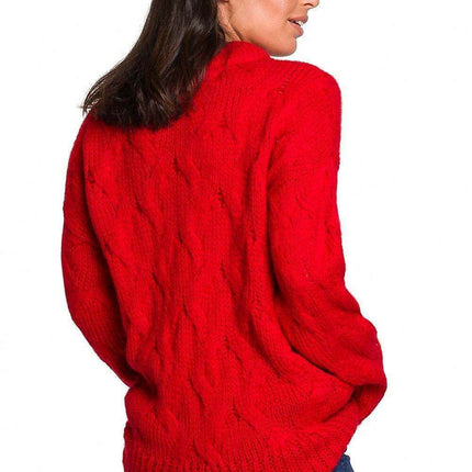 Plaid Over-the-Shoulder Knit Sweater for Cozy Winter Days - Très Elite